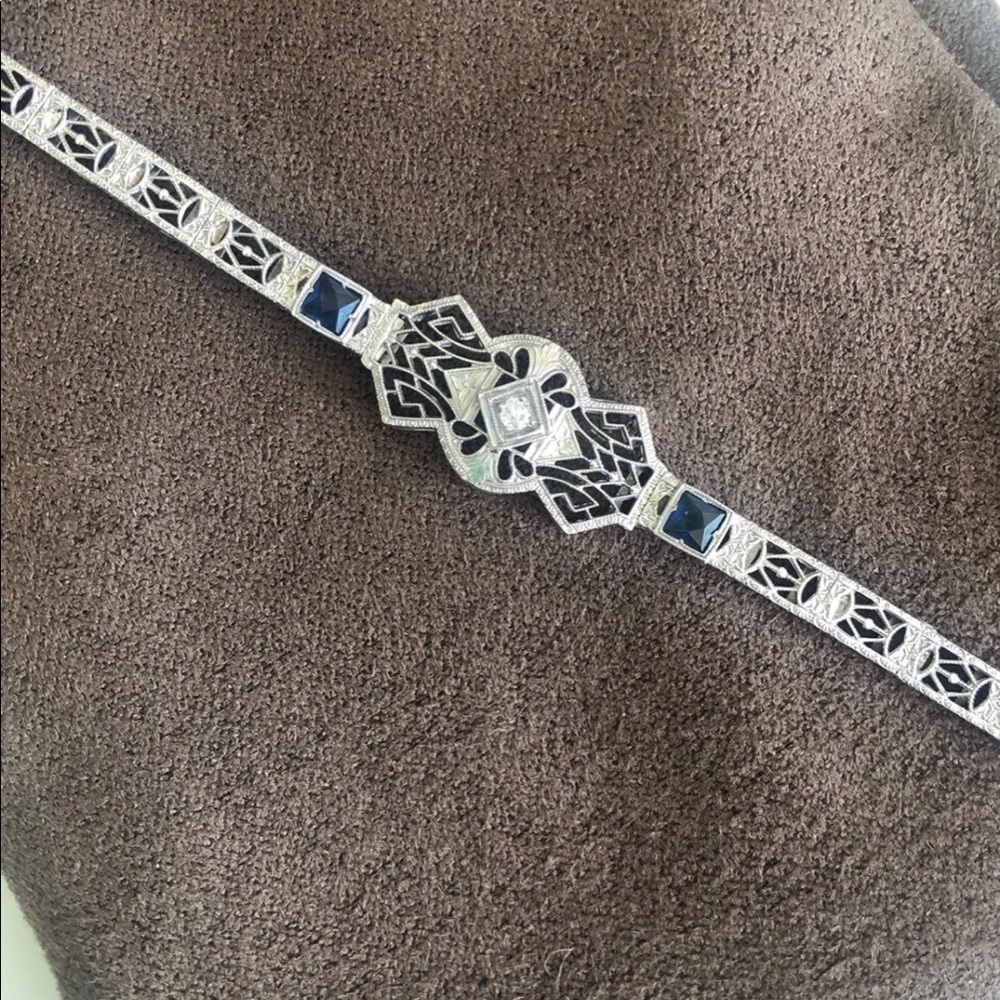 14KT White Gold Vintage Bracelet